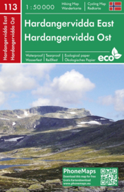 Wandelkaart Hardangervidda Ost - Oost  | Freytag & Berndt 113 | 1:50.000 | ISBN 9788074454349