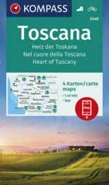 Wandelkaart  Toscane | Hart van Toscane |  Kompass 2440 | 1:50.000 | 9783991215783