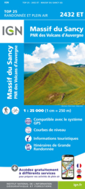 Wandelkaart Massif du Sancy, St.-Nectaire | PN Volcans D`Auvergne |  IGN 2432 ET - IGN 2432ET | ISBN 9782758551492