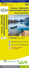 Wegenkaart - fietskaart Annecy - Lausanne - Geneve - Evian - Mont Blanc | Rhône Alps / Haute-Savoie | IGN 144 | ISBN 9782758543770