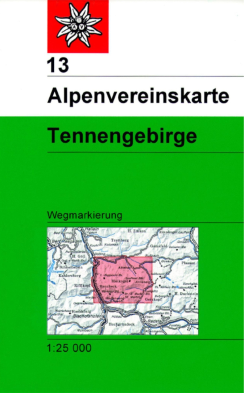 Wandelkaart Tennengebirge | OAV 13 | 1:25.000 | ISBN 9783948256340