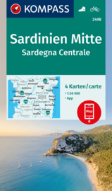 Wandelkaart Sardinië Midden | Kompass 2498 | 1:50.000 | ISBN 9783991540748