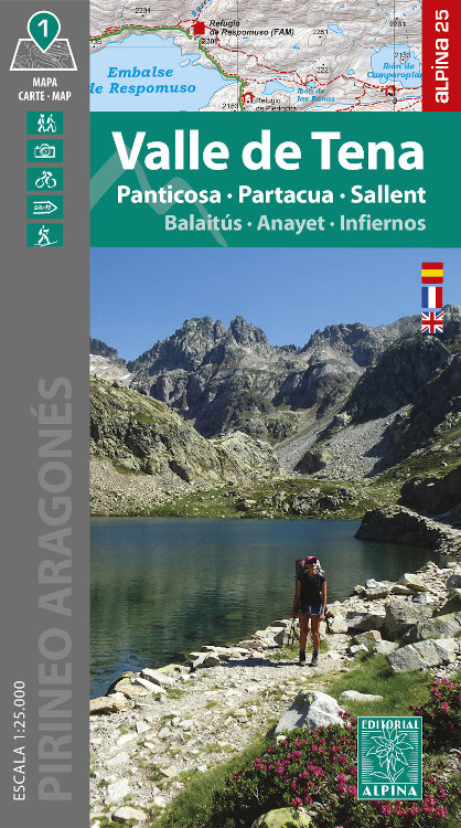 Wandelkaart Valle de Tena | Editorial Alpina | Gebied rond Seneque | 1:25.000 | ISBN 9788470111723