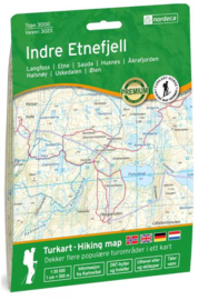 Wandelkaart  Indre Etnefjell 3023 | Nordeca | 1:50.000 | ISBN 7046660030233