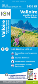 Wandelkaart Valloire, Aiguilles D Arves & Col du Galibier | NP Ecrins | IGN 3435 ET - IGN 3435ET