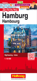 Stadskaart Hamburg | Hallwag 3in1 | 1:18.500 | ISBN 9783828309081