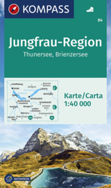 Wandelkaart Jungfrau Region - Thuner See - Brienzer See | Kompass 84 | ISBN 9783990440612