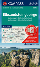 Wandelkaart  Elbsandsteingebirge, NP Sächsische Schweiz, NP Böhmische Schweiz | 1:50.000 | Kompass 761 | ISBN 9783991543732
