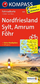 Fietskaart Nordfriesland - Sylt - Amrum - Föhr | Kompass 3001 | 1:70.000 | ISBN 9783850265447