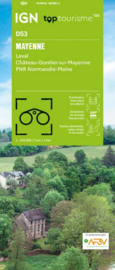 Wegenkaart - Fietskaart Mayenne - Laval Château-Gontier-sur-Mayenne | IGN D53 | ISBN 9782758555582