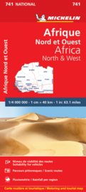 Wegenkaart Afrika Noordwest | Michelin 741 | 1:4 miljoen | ISBN 9782067172142