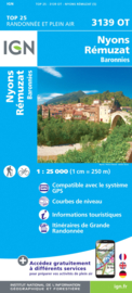 Wandelkaart Nyons - Rémuzat - Baronnies | Drome | IGN 3139 OT - IGN 3139OT | 1:25.000 | ISBN 9782758552208