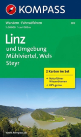 Wandelkaart Mühlviertel - Linz - Wels - Steyr | Kompass 202 | 1:50.000 | ISBN 9783854916550