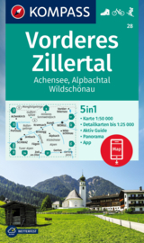 Wandelkaart Zillertal, Vorderes - Rofan | Kompass 28 | 1:50.000 | ISBN 9783991214595