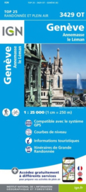 Wandelkaart Geneve,  Annemasse, Le Leman - Jura | IGN 3429 OT - IGN 3429OT