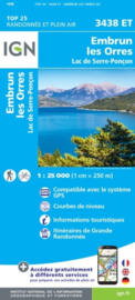 Wandelkaart Embrun, Les Orres, Lac de Serre-Ponçon, Chorges, le Lauzet-Ubaye | IGN 3438ET - IGN 3438 ET | ISBN 9782758543282