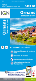 Wandelkaart Ornans, Source de la Loue | Jura | IGN 3424OT - IGN 3424 OT | ISBN 9782758550198