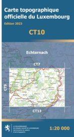 Topografische kaart Echternach | Topografische dienst Luxemburg 10 | 1:20.000 | ISBN 5425013068277