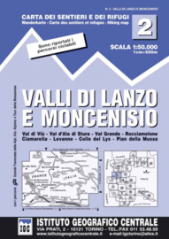 Wandelkaart Valli di Lanzo e Moncenisio | IGC nr. 2 | 1:50.000 | ISBN 9788896455029