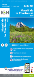 Wandelkaart Massif de la Chartreuse Nord |  IGN 3333OT - IGN 3333 OT | ISBN 9782758552253