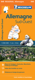 Wegenkaart Duitsland Zuid West | 545 Michelin | 1:300.000 | ISBN 9782067183643