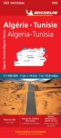 Wegenkaart Algerije - Tunesië | Michelin 743 | 1:1 miljoen | ISBN 9782067259829