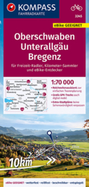 Fietskaart Oberschwaben - Unterallgäu | Kompass 3345 | 1:70.000 | ISBN 9783990448021
