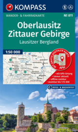 Wandelkaarten Oberlausitz-Zittauer Gebirge | Kompass 811 | 1:50.000 | ISBN 9783991546160