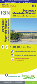Wegenkaart - fietskaart Bordeaux - Mont de Marsan - Roquefort | IGN 152 | 1:100.000 | ISBN 9782758547662