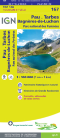 Wegenkaart - fietskaart Pau - Bagneres de Luchon - Tarbes - Lourdes - Pyreneeën | IGN 167 | ISBN 9782758547754