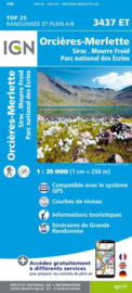 Wandelkaart Orcieres-Merlette, Sirac & Mourre Froid | NP Ecrins | IGN 3437 ET - IGN 3437ET | ISBN 9782758546719