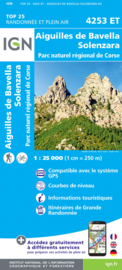 Wandelkaart Aiguilles-de-Bavella, Solenzara, PNR de la Corse  | Corsica - IGN 4253ET - IGN 4253 ET