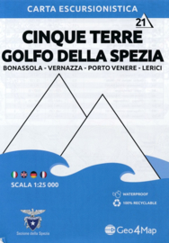 Wandelkaart Cinque Terre - Golfo della Spezia | Geo4Map 21 | 1:25.000 | ISBN 9788899606916