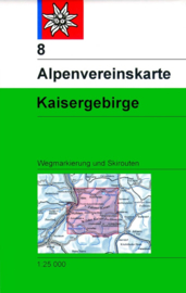Wandelkaart Kaisergebirge 8 | OAV | 1:25.000 | ISBN 9783928777230