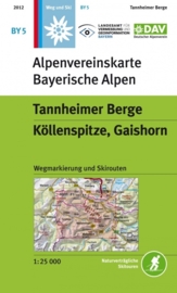 Wandelkaart Tannheimer Berge - Köllenspitze, Gaishorn | DAV BY5 | ISBN 9783937530451