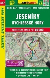 Wandelkaart  Tsjechië - Jeseníky, Rychlebské hory | Shocart  457 | ISBN 9788072247356