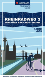 Fietskaart Rheinradweg 3 : Keulen - Rotterdam | Kompass 7058 | 1: 50.000 | ISBN 9783991542278
