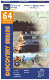 Wandelkaart Ordnance Survey / Discovery series | Clare / Kerry / Limerick 64 | ISBN 9781907122934