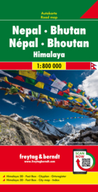 Wegenkaart Nepal - Bhutan | Freytag & Berndt } 1:800.000 | ISBN 9783707918410