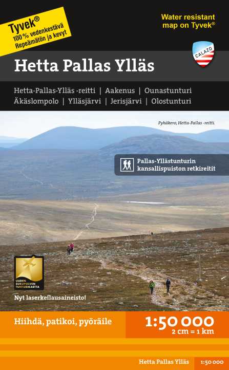 Wandelkaart  Hetta Pallas Ylläs | Calazo Forlag  | 1:50.000 | ISBN 9789186773465