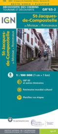 Wandelkaart St-Jacques-de-Compostela GR 65-2, St Jacobsroute | 1:100.000 | IGN | ISBN 9782758554547