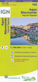 Wegenkaart - Landkaart -  fietskaart Marmande - Agen - Périgord | IGN 160 | 1:100.000 | ISBN 9782758543817