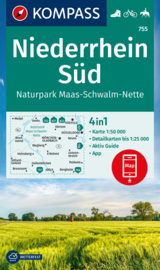 Wandelkaart Niederrhein Süd / Naturpark Maas-Schwalm-Nette | Kompass 755 | 1:50.000 | ISBN 9783991540090