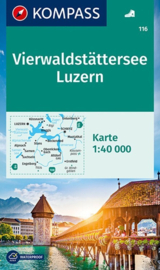 Wandelkaart Vierwoudstedenmeer - Vierwaldstätter See | Luzern |  Kompass 116 | 1:50.000 | ISBN 9783850269681