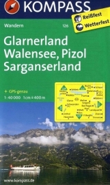 Wandelkaart Glarnerland - Walensee | Kompass 126 | 1:50.000 | ISBN 9783850269131