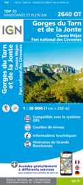 Wandelkaart Gorges du Tarn, Florac, Ste.-Enimie, la Malene, Aven Armand, PN des Cevennes | Cevennen |  IGN 2640OT - IGN 2640 OT | ISBN 9782758545415