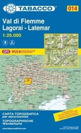 Wandelkaart Val di Fiemme - Lagorai - Latemar - Dolomieten  | Tabacco 14 | 1:25.000 | ISBN 9788883150142