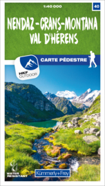 Wandelkaart Nendaz - Crans-Montana Val d'Hérens | Kümmerly & Frey 40 | 1:40.000 | ISBN 9783259023402