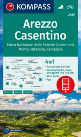 Wandelkaart Arezzo, Casentino, PN delle Foreste Casentinesi | Kompass 2459 | 1:50.000 | ISBN 9783991540274