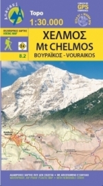 Wandelkaart Mt. Chelmos - Peloponnesos | Anavasi 8.2 | 1:30.000 | ISBN 9789608195332